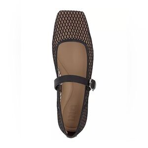 INC International Concepts Jadis Mesh Mary Jane Flats Black Size 10